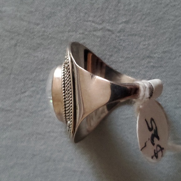 SG's Rainbow Moon Stone Ring made in India - Picture 12 of 16